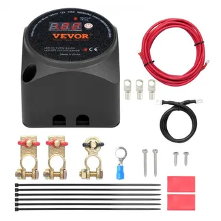 VEVOR Doppelbatterie-Trennrelais, 12 V, 140 A, manueller und automatischer Modus, spannungsempfindliches VSR-Relais mit LCD-Bildschirm, für ATV, UTV, Wohnmobil, Wohnwagen, LKW, Boot, Yacht VEVOR Doppelbatterie-Trennrelais, 12 V, 140 A, manueller und automatischer Modus, spannungsempfindliches VSR-Relais mit LCD-Bildschirm, für ATV, UTV, Wohnmobil, Wohnwagen, LKW, Boot, Yacht