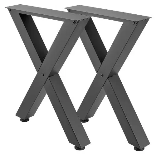 VEVOR Tischkufen 2er-Set 600x750 mm, X-Förmige Tischuntergestell 1000 kg, Tischbeine Kohlenstoffstahl, Möbelfüße, Tischgestell, Tischfüße für Schreibtische, Couchtische, Esstische, Schwarz – Bild 9