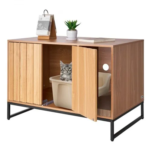 VEVOR Katzenschrank, 800x510x568 mm, Katzentoilette mit Kratzpad & Stauraum, Katzenklo Schrank, Katzenhaus, passend für die meisten Katzentoiletten, für Schlafzimmer & Wohnzimmer VEVOR Katzenschrank, 800x510x568 mm, Katzentoilette mit Kratzpad & Stauraum, Katzenklo Schrank, Katzenhaus, passend für die meisten Katzentoiletten, für Schlafzimmer & Wohnzimmer