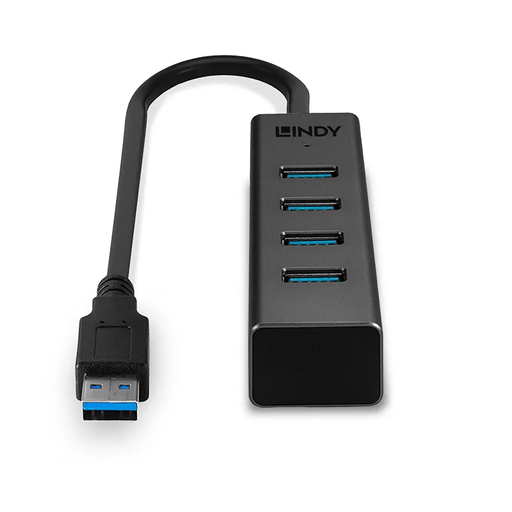 Lindy 43324 Schnittstellen-Hub USB 3.2 Gen 1 (3.1 Gen 1) Type-A 5000 Mbit/s Schwarz – Bild 4