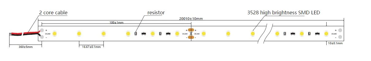 Synergy 21 LED Flex Strip 2835 - 60 WW DC24V 96W IP20 ULS 20m – Bild 2