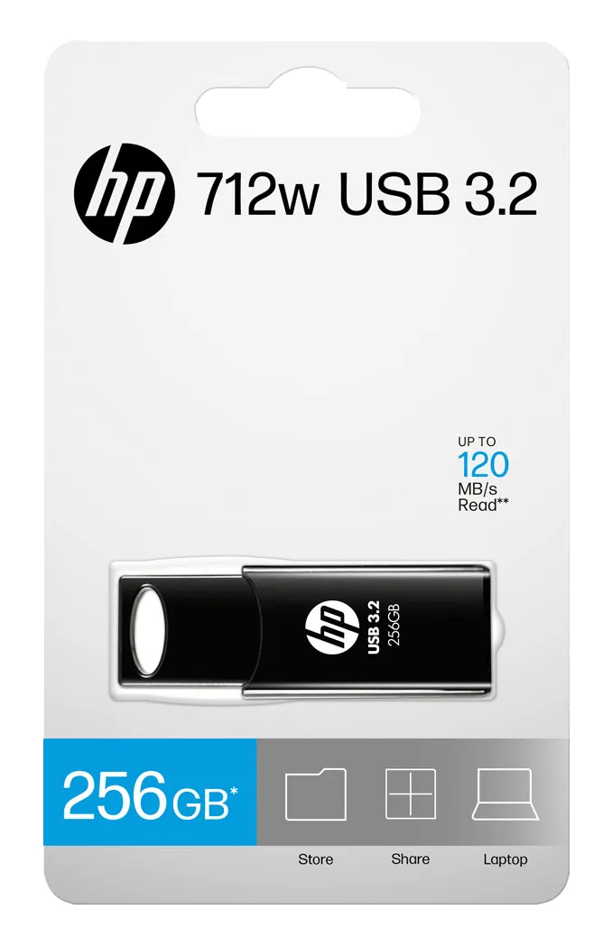 HP 712w USB-Stick 256 GB USB Typ-A 3.2 Gen 1 (3.1 Gen 1) Schwarz – Bild 5