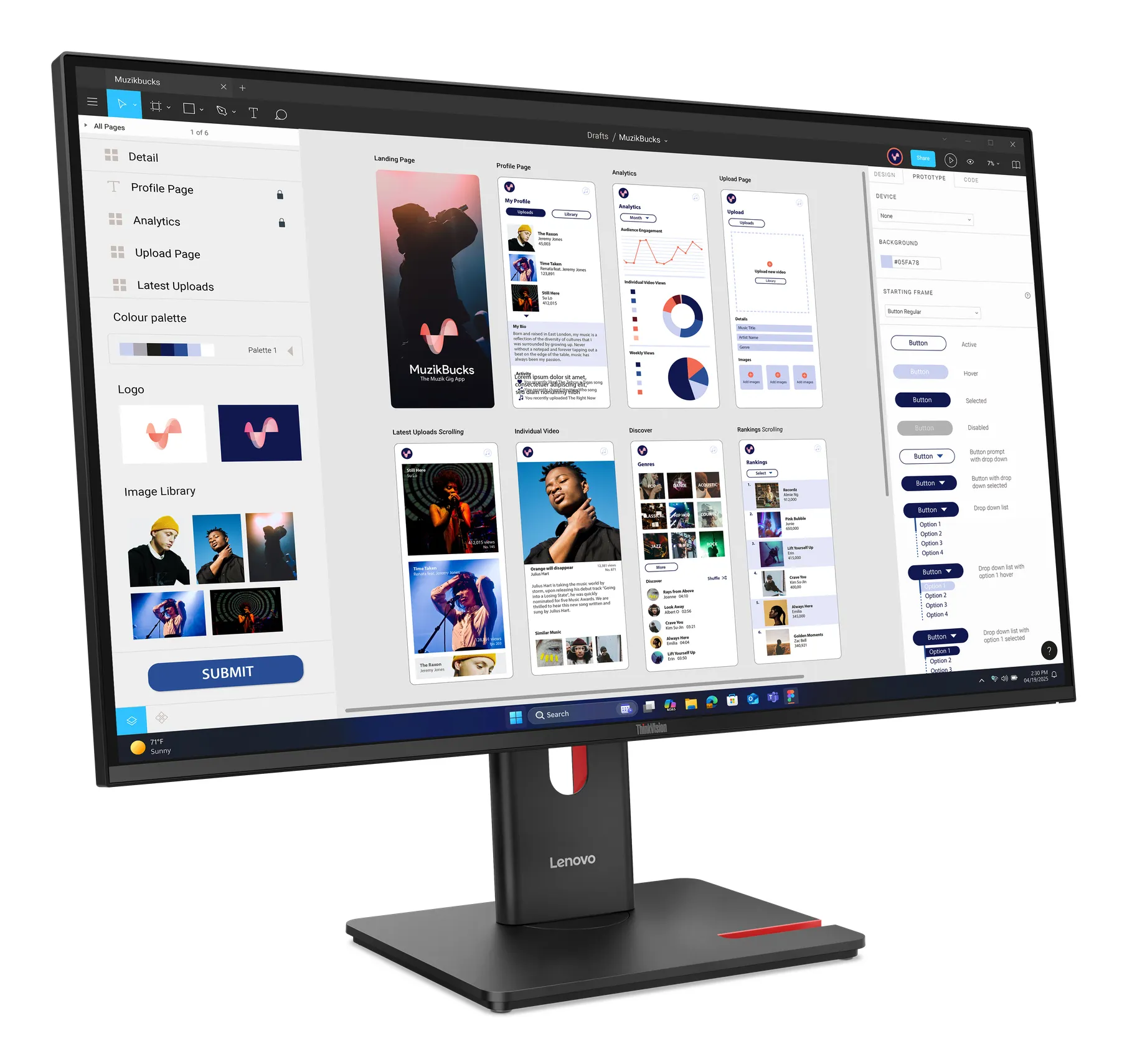 Lenovo ThinkVision T32UD-40 Monitor – Bild 3