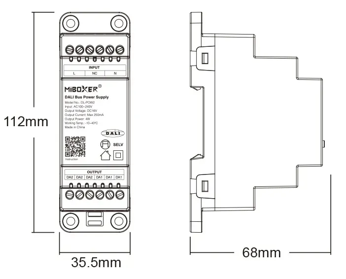 MiBoxer DL-POW1 LED DALI-Bus-Stromversorgung (DIN-Schiene) – Bild 5