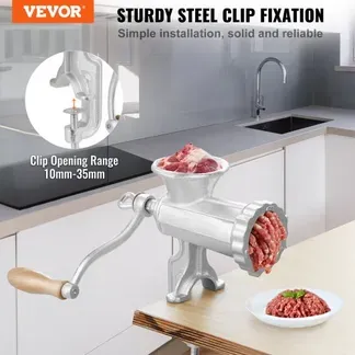 VEVOR Fleischwolf Manuell 5 / 8 mm Schneidplatten, Fleischwolf Küchenhelfer inkl. 3 Wurstfüllrohre & Schubstange Fleischmaschine Fleischwolf Hackfleisch Wurstfüller Leicht zu reinigen Fleischwolf VEVOR Fleischwolf Manuell 5 / 8 mm Schneidplatten, Fleischwolf Küchenhelfer inkl. 3 Wurstfüllrohre & Schubstange Fleischmaschine Fleischwolf Hackfleisch Wurstfüller Leicht zu reinigen Fleischwolf
