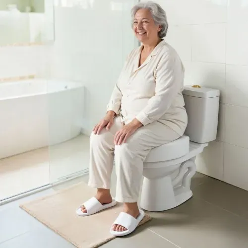 VEVOR Toilettensitzerhöhung Toilettenerhöhung (158 kg Tragkraft) 127 mm Hubhöhe, erhöhter Toilettensitz mit vergrößerter Öffnung für ältere Menschen Senioren, längliche & runde Schüsseln – Bild 7