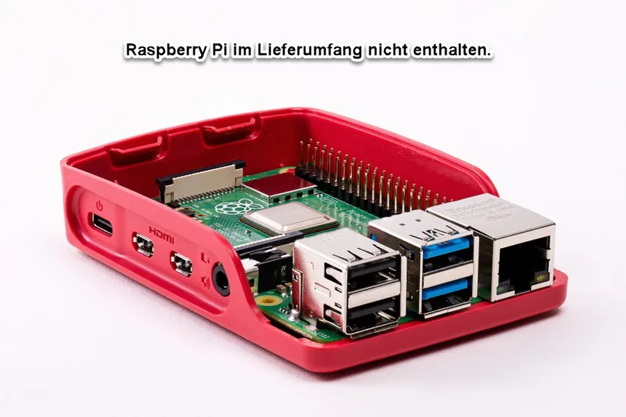 Raspberry Pi 4 Zubehör - offizielles Gehäuse rot/weiß für Pi 4 – Bild 2