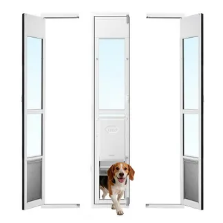 VEVOR Hundeklappe für Glasschiebetür, Hundetür Höhenverstellbar von 1927 bis 2049 mm, Rahmen aus Aluminiumlegierung mit Klappe, Abschließbar, für Große Hunde, 180° Schwenkbare Haustiertür, L VEVOR Hundeklappe für Glasschiebetür, Hundetür Höhenverstellbar von 1927 bis 2049 mm, Rahmen aus Aluminiumlegierung mit Klappe, Abschließbar, für Große Hunde, 180° Schwenkbare Haustiertür, L