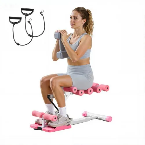 VEVOR Deep Squat Machine verstellbarer Gesäßtrainer mit 3 hochfesten Widerstandsbändern, klappbarer Rumpf- und Gesäßtrainer, Liegestütz-Trainingsgerät für das Heim-Fitnessstudio, Pink + Weiß VEVOR Deep Squat Machine verstellbarer Gesäßtrainer mit 3 hochfesten Widerstandsbändern, klappbarer Rumpf- und Gesäßtrainer, Liegestütz-Trainingsgerät für das Heim-Fitnessstudio, Pink + Weiß