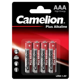 Micro-Batterie CAMELION Plus Alkaline 1,5 V, Typ AAA/LR03, 4er-Blister Micro-Batterie CAMELION Plus Alkaline 1,5 V, Typ AAA/LR03, 4er-Blister