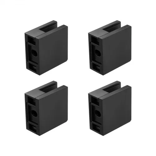 VEVOR Glasklemme 40 Stk. Quadratische Geländerhalterung 0,8-1,2cm Schwarz VEVOR Glasklemme 40 Stk. Quadratische Geländerhalterung 0,8-1,2cm Schwarz