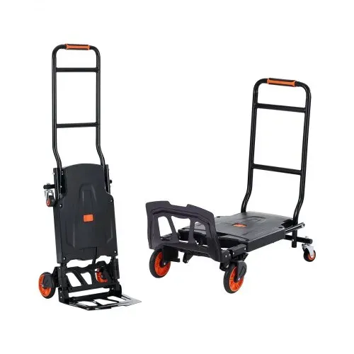 VEVOR 2 in 1 Sackkarre Klappbar 136kg Tragfähigkeit Transportkarre Aluminiumlegierung & Kohlenstoffstahl Sackkarre ⇋ Plattformwagen Trolley für Lade- & Transportaufgaben im Innen- & Außenbereich – Bild 8