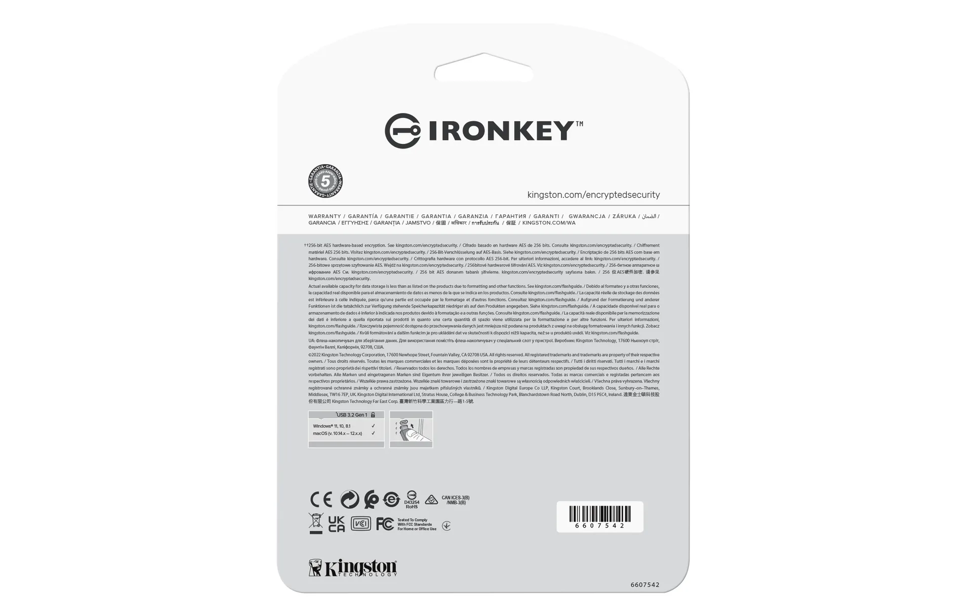 Kingston Technology IronKey 128GB USB-C Vault Privacy 50C AES-256 verschlüsselter, FIPS 197 – Bild 4