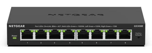 NETGEAR GS308E Managed L2/L3 Gigabit Ethernet (10/100/1000) Schwarz – Bild 3