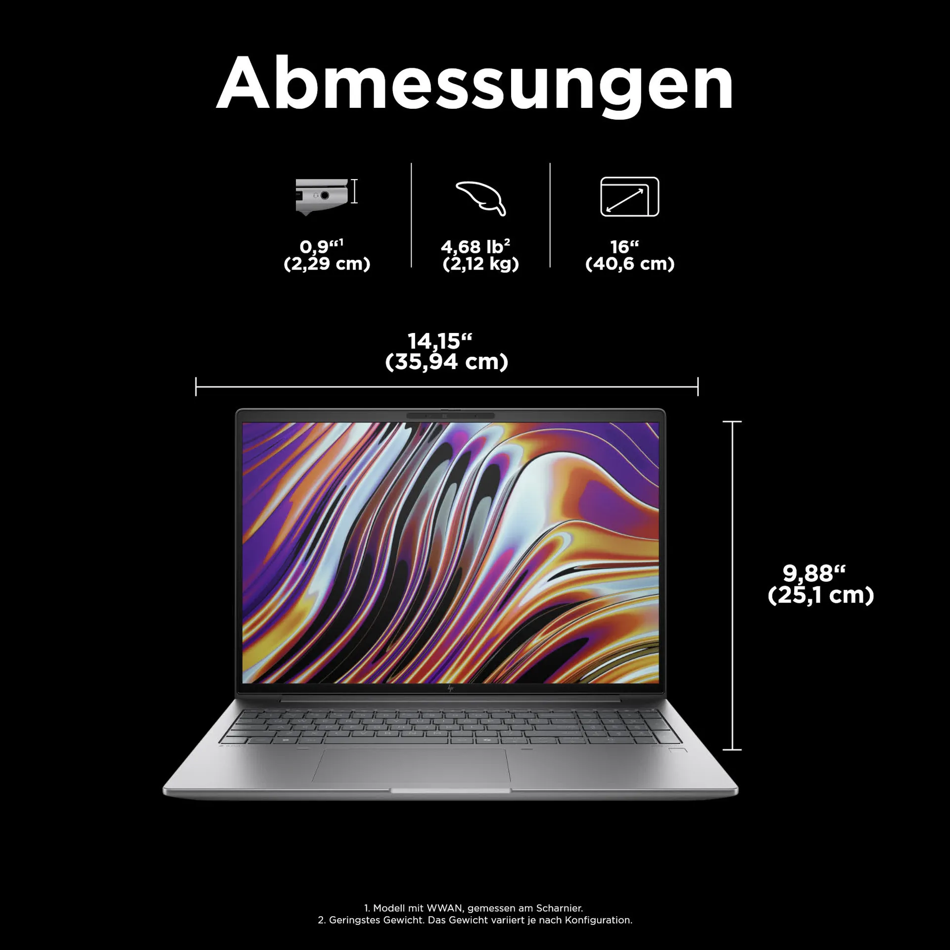 HP ZBook Power G11 A AMD Ryzen™ 7 8845HS Mobiler Arbeitsplatz 40,6 cm (16") WQXGA 32 GB DDR5-SDRAM 1 TB SSD NVIDIA RTX A1000 Wi-Fi 6E (802.11ax) Windows 11 Pro AI PC Grau – Bild 5