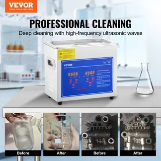 VEVOR Professioneller Ultraschallreiniger, 2,85 L Ultraschall-Schmuckreiniger mit digitalem Timer und Heizung, Edelstahl-Industrie-Schallreiniger 40 kHz für Brillen, Uhren, Ringe, Kleinteile VEVOR Professioneller Ultraschallreiniger, 2,85 L Ultraschall-Schmuckreiniger mit digitalem Timer und Heizung, Edelstahl-Industrie-Schallreiniger 40 kHz für Brillen, Uhren, Ringe, Kleinteile