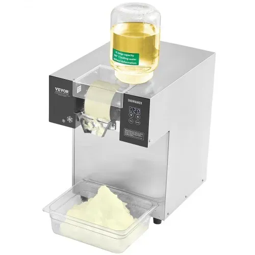 VEVOR Kommerzielle Schneeflocken-Eismaschine Schneeeisbereiter, 175 kg / 24 Std. Schneeflocken-Eismaschine, Eisrasierer elektrischer Schneekegel-Maker mit Flüssigkeitskühlsystem & Touch-Screen – Bild 10