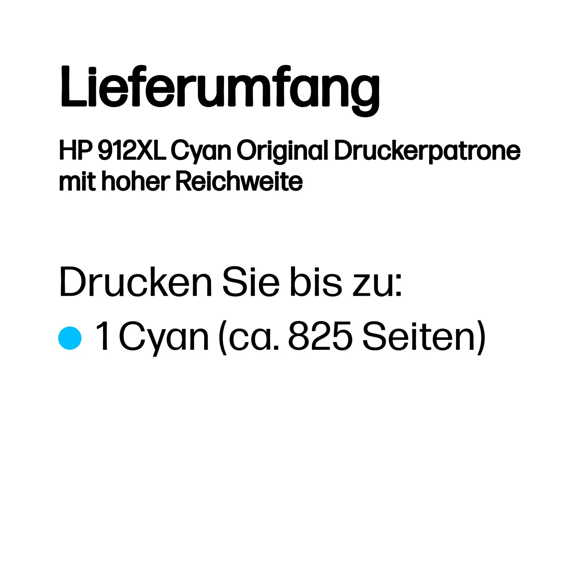 HP 912XL Cyan Original Druckerpatrone mit hoher Reichweite – Bild 2