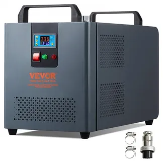 VEVOR Industrieller Wasserkühler, KH-6000, 200 W industrielles Wasserkühler-Kühlsystem mit Kompressor, 12 l Wassertankkapazität, 7,8 l/min max. Durchflussrate, für Kühlmaschine für CO2-Lasergravurmaschinen VEVOR Industrieller Wasserkühler, KH-6000, 200 W industrielles Wasserkühler-Kühlsystem mit Kompressor, 12 l Wassertankkapazität, 7,8 l/min max. Durchflussrate, für Kühlmaschine für CO2-Lasergravurmaschinen