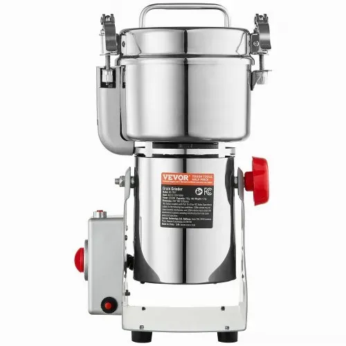 VEVOR 750g elektrische Getreidemühle, Hochgeschwindigkeits-Gewürzmühlen mit 2000 W, Pulverisiermaschine aus Edelstahl, für trockene Körner, Gewürze, Müsli, Kaffee, Mais, Pfeffer, Schwenktyp – Bild 8