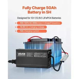 VEVOR 12 V 10 A Lithium-Batterieladegerät, 14,6 V DC Ladespannung, mit Anderson-Anschluss, LED-Anzeige, 0-V-Aktivierung, für Lithium-LiFePO4-Deep-Cycle-Akkus von Booten, Wohnmobilen VEVOR 12 V 10 A Lithium-Batterieladegerät, 14,6 V DC Ladespannung, mit Anderson-Anschluss, LED-Anzeige, 0-V-Aktivierung, für Lithium-LiFePO4-Deep-Cycle-Akkus von Booten, Wohnmobilen