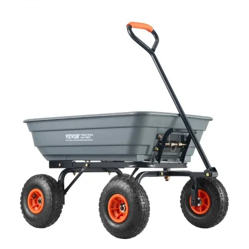 VEVOR Transportwagen, Gartenkarre mit leicht zu montierendem Stahlrahmen, Gartenwagen mit umwandelbarem 2-in-1-Griff, Mehrzweck-Schubkarre mit 270 kg Tragkraft, 25,4 cm Reifen VEVOR Transportwagen, Gartenkarre mit leicht zu montierendem Stahlrahmen, Gartenwagen mit umwandelbarem 2-in-1-Griff, Mehrzweck-Schubkarre mit 270 kg Tragkraft, 25,4 cm Reifen