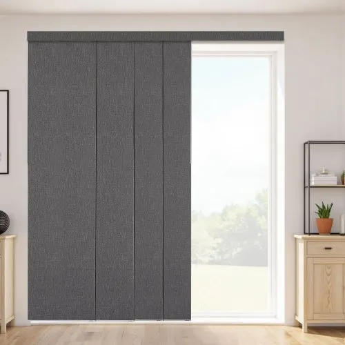 VEVOR Flächenvorhänge, ausziehbare Schiene von 116 cm bis 218 cm (B), zuschneidbare Flächenvorhänge bis 243 cm (H), Verdunkelungs-Schiebegardinen für Schiebetüren Terrassentüren Dunkelgrau VEVOR Flächenvorhänge, ausziehbare Schiene von 116 cm bis 218 cm (B), zuschneidbare Flächenvorhänge bis 243 cm (H), Verdunkelungs-Schiebegardinen für Schiebetüren Terrassentüren Dunkelgrau