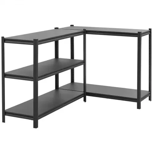 VEVOR Schwerlastregal 1230x465x1962mm, 1360,8kg Belastbares Lagerregal mit Stahlgestell & 5 Verstellbaren Ablagen, Teilbares Steckregal als Werkbank, Flexibles Metallregal für Keller Garage Werkstatt – Bild 10