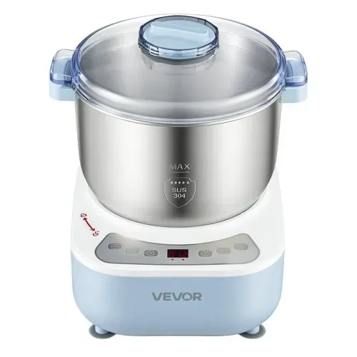 VEVOR Teigknetmaschine mit Gärfunktion 6,5 L Elektrische Teigmaschine 250 W für Brot, Pizza, Dampfbrötchen und Teigtaschen, mit Edelstahltopf, Digitalem Bedienfeld und Timer, bis zu 1600 g Mehl – Bild 8