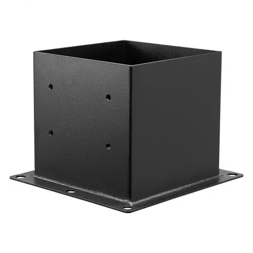 VEVOR Pfostenträger, 8 Stk., Pfostenträger Innenmaß 92x92 mm für 88,9x88,9 mm Pfosten, robuste Bodenhülse aus Karbonstahl, Ideal für Pavillon-Terrassengeländer, Stützdeck-Grundplatte, schwarz – Bild 10