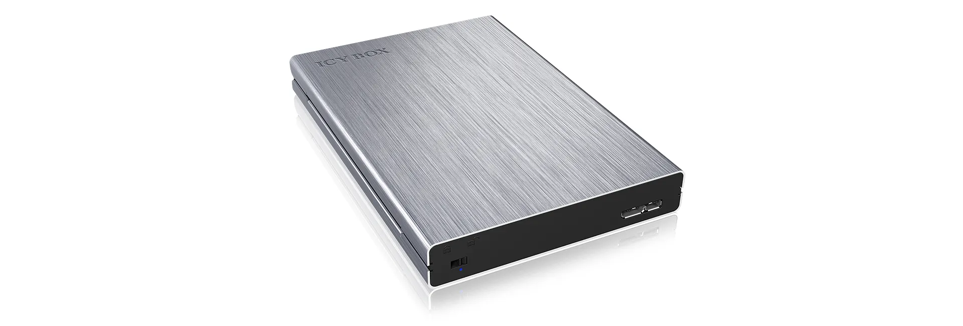 ICY BOX IB-241WP, Ext. HDD-Gehäuse, 1x 2,5" SATA (I/II/III 6Gbit/s) HDD zu USB 3.2 Gen 1 UASP Host, Aluminium, mit einstellbarem Schreibschutz – Bild 7