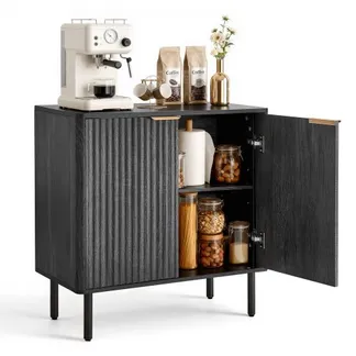 VEVOR Sideboard Küchenschrank mit 2 Ablageflächen, Buffetschrank im mittelalterlichen Stil für Wohnzimmer Eingangsbereich Küche, Aufbewahrungsschrank 80 x 37,5 x 80 cm Küchenbuffet Schwarz VEVOR Sideboard Küchenschrank mit 2 Ablageflächen, Buffetschrank im mittelalterlichen Stil für Wohnzimmer Eingangsbereich Küche, Aufbewahrungsschrank 80 x 37,5 x 80 cm Küchenbuffet Schwarz