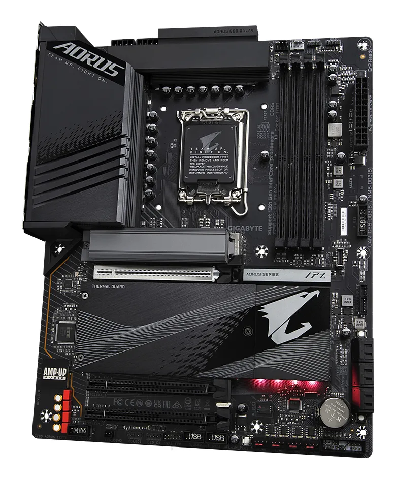 GIGABYTE Z790 AORUS ELITE AX Motherboard - Unterstützt Intel Core 14. Generation CPUs, 16*+2+1 Phasen Digital VRM, bis zu 7600MHz DDR5 (OC), 4xPCIe 4.0 M.2, Wi-Fi 6E, 2.5GbE LAN, USB 3.2 Gen 2x2 – Bild 4