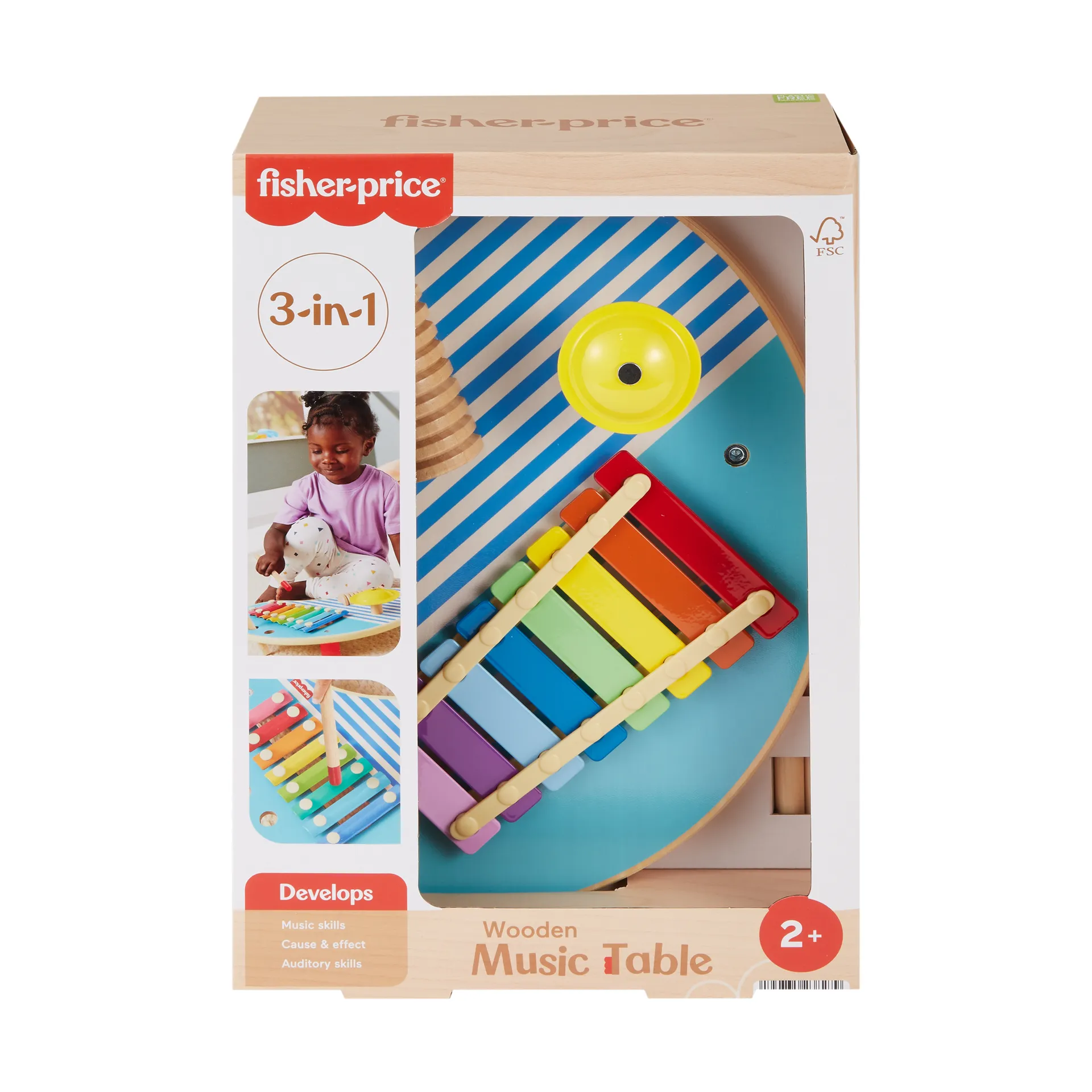 Fisher-Price Holz-Musiktisch mit Percussion-Instrumenten, 3 Teile – Bild 7