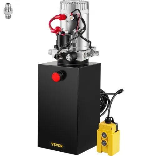VEVOR Hydraulikaggregat Hydraulikpumpe 12V 9,46 L Auto Hydraulische Pumpe Stahl einfachwirkend für Muldenkipper VEVOR Hydraulikaggregat Hydraulikpumpe 12V 9,46 L Auto Hydraulische Pumpe Stahl einfachwirkend für Muldenkipper