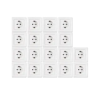 Schutzkontakt-Steckdose McPower “Flair“ 250V~/16A, 18er-Pack, inkl. Rahmen Schutzkontakt-Steckdose McPower “Flair“ 250V~/16A, 18er-Pack, inkl. Rahmen