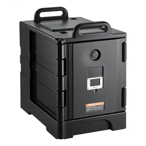 VEVOR Isolierter Speisenbehälterträger Warmhaltebox für Gastronomie 75 L, Speisenbehälter mit Doppelschnallen & Griffen, Speisenbehälterträger Lebensmitteltransportbox Restaurant Kantine schwarz – Bild 10