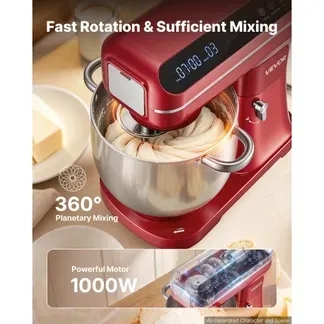 VEVOR Multifunktionale Küchenmaschine mit Kippkopf 7 L 2 in 1 1000 W Rot, Rührmaschine für Teig Sahne Rührteig und Fleisch, Knetmaschine mit Rührschüssel Knethaken Rührbesen und Schneebesen VEVOR Multifunktionale Küchenmaschine mit Kippkopf 7 L 2 in 1 1000 W Rot, Rührmaschine für Teig Sahne Rührteig und Fleisch, Knetmaschine mit Rührschüssel Knethaken Rührbesen und Schneebesen