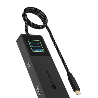 ICY BOX Spade Dock 4038, 7-in-1 DockingStation mit LCD-Display und 100 W PD ICY BOX Spade Dock 4038, 7-in-1 DockingStation mit LCD-Display und 100 W PD
