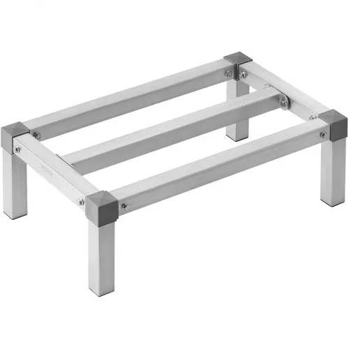 VEVOR Aluminium-Stauregal, 24 x 14 Zoll großes kommerzielles Bodenregal für Lebensmittel, 8 Zoll über dem Boden, 1000 lbs Tragkraft, komplett verschweißtes Aluminium-Lagerregal, zur Lagerung in Restaurants, Küchen, Garagen und Fahrzeugen VEVOR Aluminium-Stauregal, 24 x 14 Zoll großes kommerzielles Bodenregal für Lebensmittel, 8 Zoll über dem Boden, 1000 lbs Tragkraft, komplett verschweißtes Aluminium-Lagerregal, zur Lagerung in Restaurants, Küchen, Garagen und Fahrzeugen