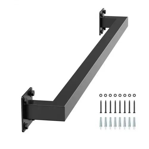 VEVOR Treppenhandlauf, 91 cm schwarzer Wandhandlauf aus Eisen für den Innenbereich, Treppengeländer 113 kg Tragkraft, Industrieller Geländerhandlauf für Stufen, Vierkantrohr für Loft-Veranda-Deck VEVOR Treppenhandlauf, 91 cm schwarzer Wandhandlauf aus Eisen für den Innenbereich, Treppengeländer 113 kg Tragkraft, Industrieller Geländerhandlauf für Stufen, Vierkantrohr für Loft-Veranda-Deck