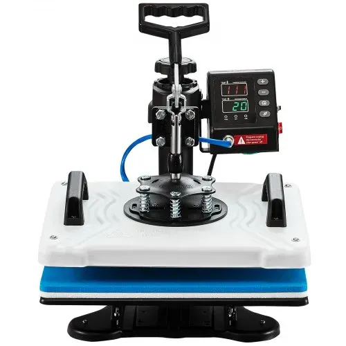 VEVOR 10 in 1 Hitzepresse 38 x 30 cm Transferpresse 360-Grad-Drehbar Multifunktionale Sublimation Weiß Textilpresse Heißpresse Maschine T-Shirtpresse Becherpresse Tassenpresse für Hüten Tellern Tassen – Bild 9