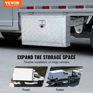 VEVOR Truckbox Werkzeugbox Anhängerbox Werkzeugkasten 760x355x405mm Pickup-Aufbewahrungsbox, Aluminium-Diamantplatten-Werkzeugkasten mit Schloss & Schlüsseln, Wasserdichte Anhänger-Aufbewahrungsbox VEVOR Truckbox Werkzeugbox Anhängerbox Werkzeugkasten 760x355x405mm Pickup-Aufbewahrungsbox, Aluminium-Diamantplatten-Werkzeugkasten mit Schloss & Schlüsseln, Wasserdichte Anhänger-Aufbewahrungsbox