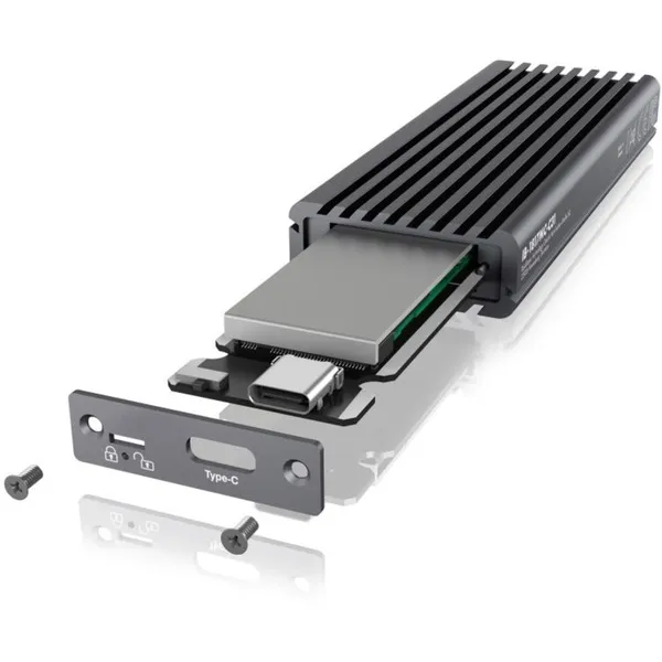 ICY BOX IB-1817MC-C31, Type-C® USB 3.2 Gen 2 zu PCIe NVMe & SATA M.2 2230/2242/2260/2280 SSD Gehäuse mit Schreibschutz – Bild 4