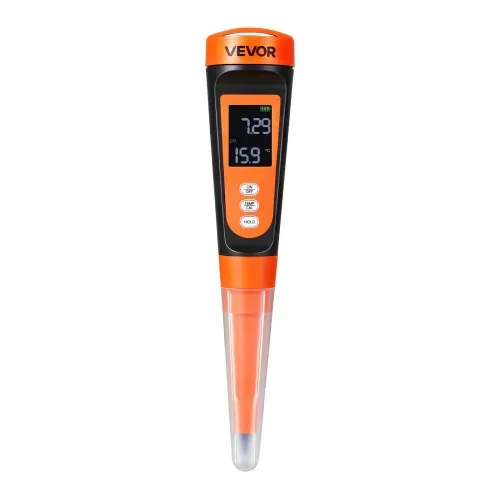 VEVOR pH-Meter für Lebensmittel, Messbereich 0–14, Wasserdichte Sonde (IP68), Messgerät mit Automatischer Temperaturkompensation, Kalibrierpulver, für Lebensmittelfermentation, Teig & Fleisch VEVOR pH-Meter für Lebensmittel, Messbereich 0–14, Wasserdichte Sonde (IP68), Messgerät mit Automatischer Temperaturkompensation, Kalibrierpulver, für Lebensmittelfermentation, Teig & Fleisch