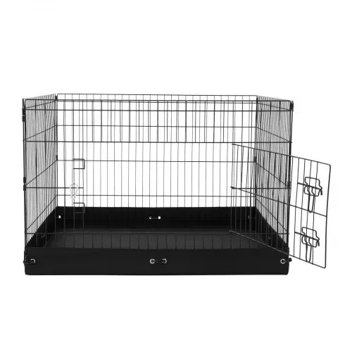 VEVOR Hundelaufstall, 4 Stk. 610 x 910 mm große Paneele, faltbarer Laufstall aus Metall, Hundezaun mit Tür und Bodenpolster aus 600D Oxford-Gewebe, Ideal für Hunde, Katzen und andere Kleintiere – Bild 9