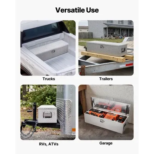 VEVOR 990 x 330 x 254 mm Werkzeugkasten für Lkw-Ladefläche, Abschließbar 83 L Truckbox Werkzeugbox Aufbewahrungs-Werkzeugkasten, 39 kg Tragfähigkeit Werkzeugkiste Organizer für Wohnmobil, PKW usw. – Bild 5