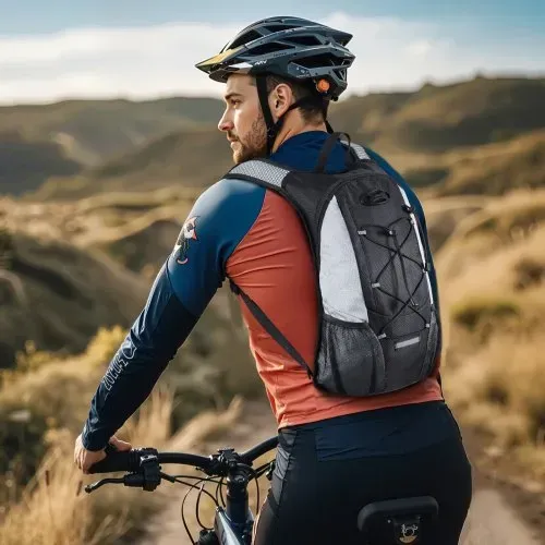 VEVOR Trinkrucksack 8 L isolierter Rucksack mit 2 L TPU-Wasserblase Laufrucksack Wanderrucksäcke für Radfahren Laufen Ausflug Schwarz, Hydro-Wasser-Tagesrucksack für Männer und Frauen – Bild 7