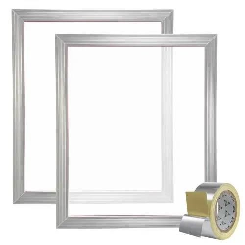 VEVOR Siebdruck-Kit, 2 Stk. Aluminium-Siebdruck-Rahmen, 508 x 609,6 mm Siebdruck-Rahmen mit 160 Mesh, Hochspannungs-Nylon-Mesh & Dichtungsband für T-Shirts, DIY-Druck usw. – Bild 8