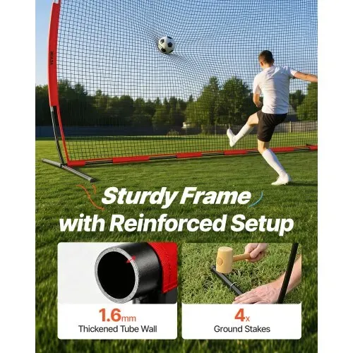 VEVOR Backstop-Netz, 620 x 140 cm Ballsport-Absperrnetz, Übungsausrüstung mit Tragetasche, Schutzschirm für Baseball-, Softball-, Lacrosse-, Fußball- und Hockeytraining, für den Garten – Bild 2